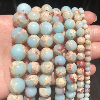 VIVP Light Blue Assorted Beads for Jewelry Making Mix Crystal Glass Round  Beads Acrylic Natural Stone Beads Pearl Beads Pony Beads Spacer Beads for