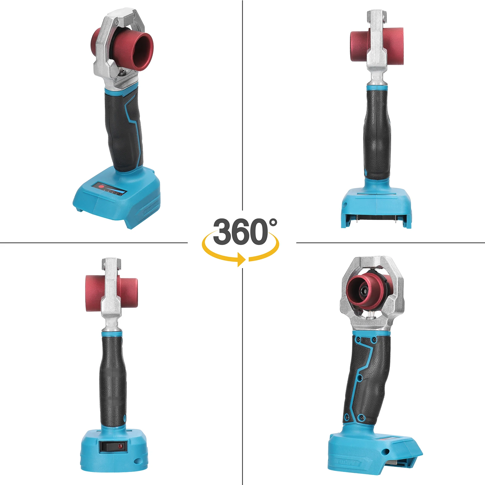 Rechargeable Cordless Hot Melt Machine PPR Water Pipe Melter Plastic Welding Machine 18V Battery Powered Replacement Heads Pipe Welding Iron Pipe Welding