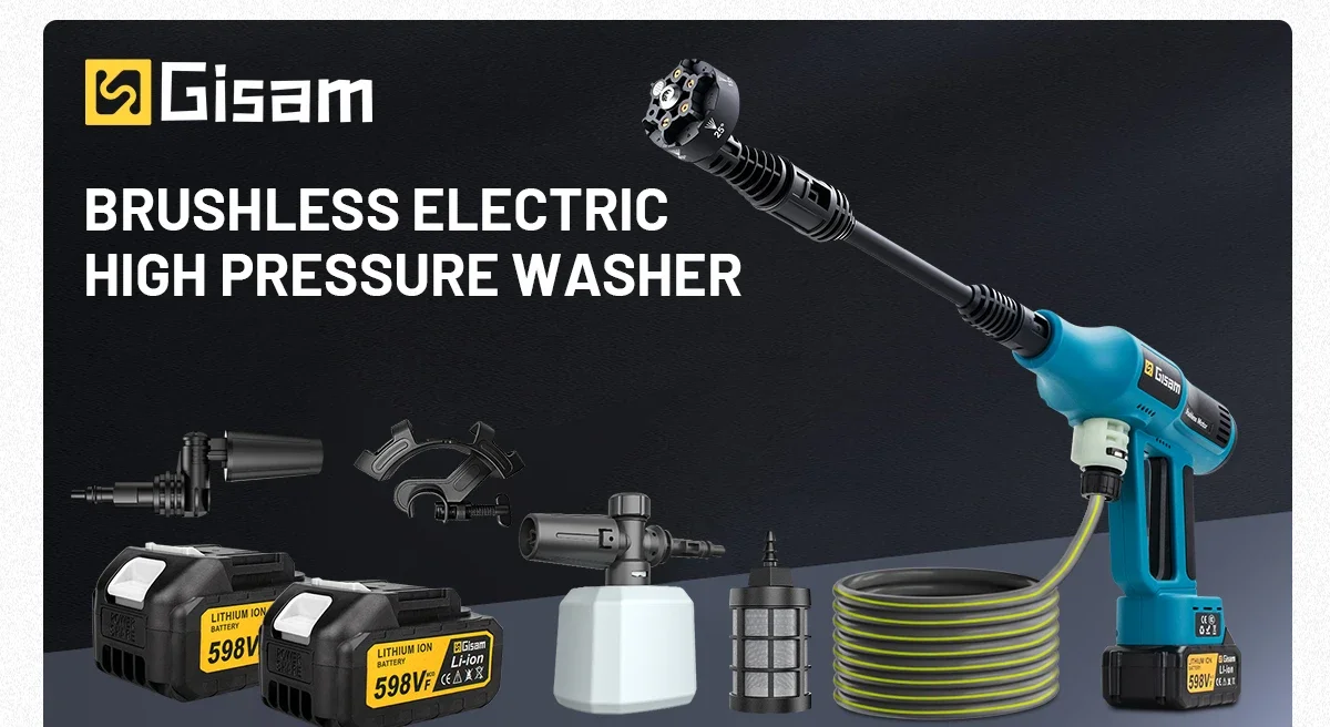 cordless washer in use outdoors