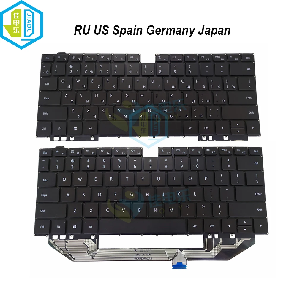 Japão Alemanha Teclado Espanhol para Huawei Matebook x Pro Mach-w19 W19c W29 W09 Machr-w19l Machd-wfe9 B7410 Mach-wah9lp ru us