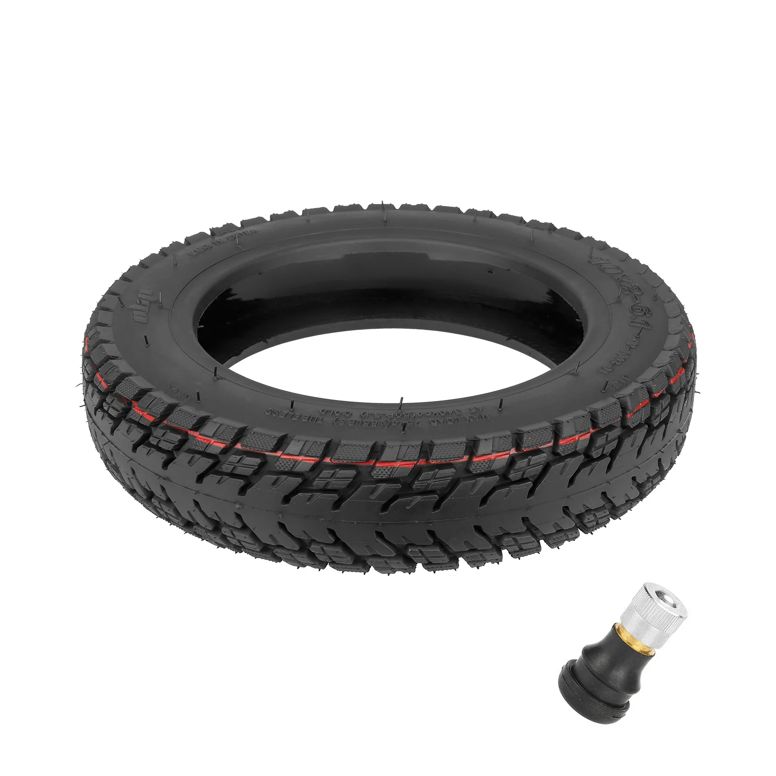 Pneumatico Tubeless 10x2-6.1 Per Scooter Elettrico, Antiscivolo E Antideflagrante Con Valvola, Adatto Per M365, Gomma Di Qualità - 6