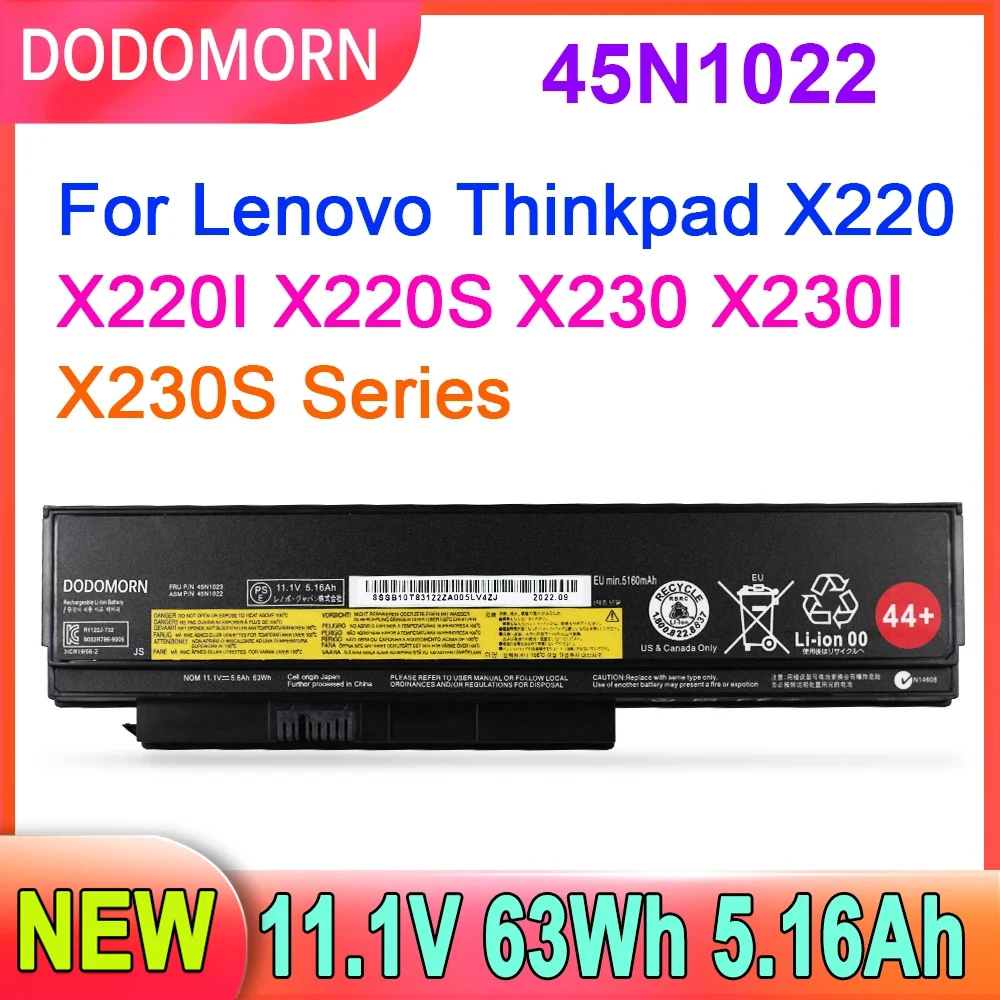 

DODOMORN New 45N1023 45N1022 44+ Laptop Battery For Lenovo ThinkPad X220 X220S X230 X230i X230S 42T4867 42Y4868 42T4873 42Y4874
