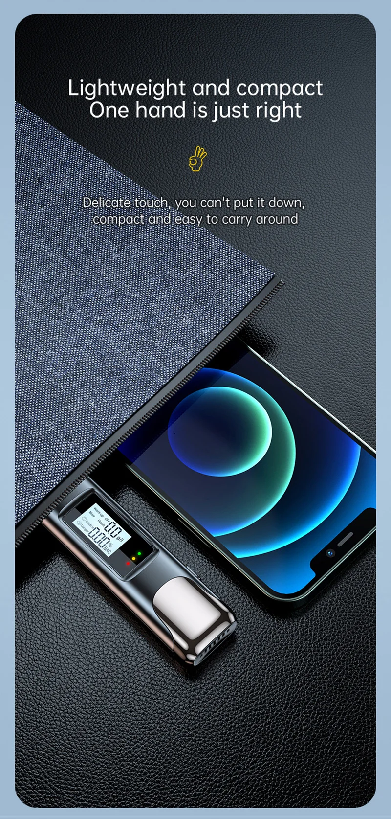 Xiaomi C10 High Precision Alcohol Tester Breathalyzer For Drunk Driving Detectio