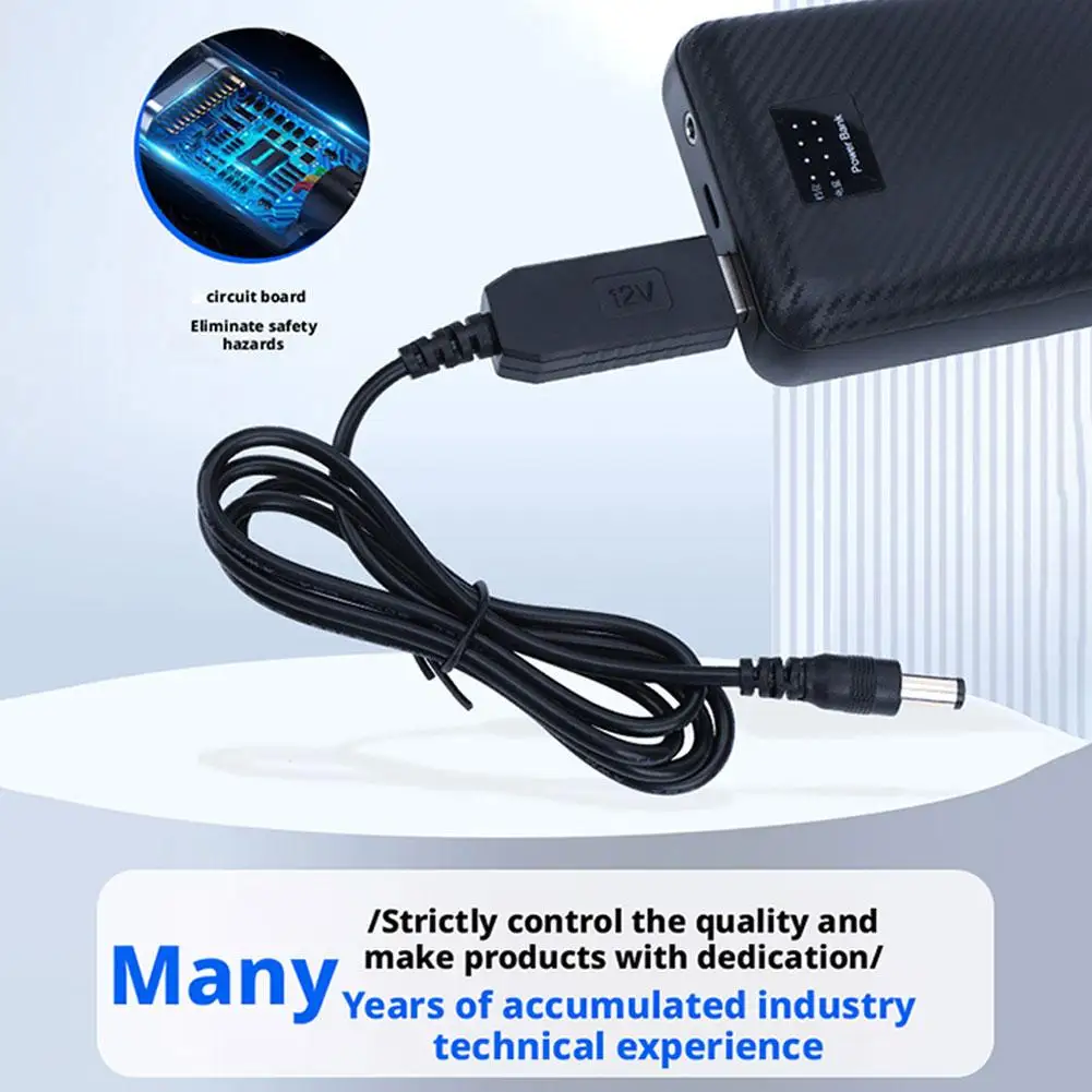USB-DC 전원 케이블 5V 9V 12V 변환기(8개 교체 가능 팁 포함) 라우터, 모뎀, 스피커, 팬용 LED 충전 표시등