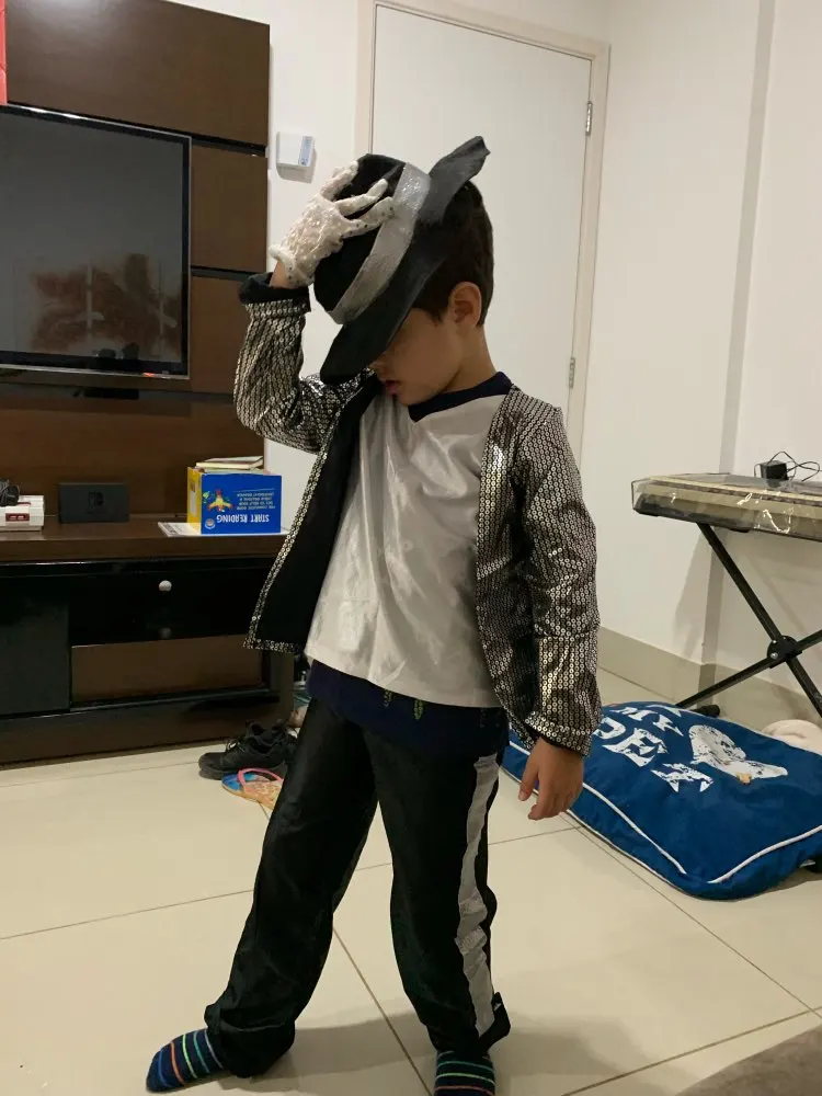 Carnival Michael Jackson Costume Cosplay Dancers Kids Boys