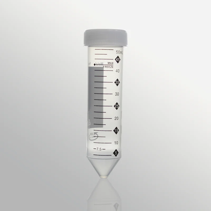 LABSELECT Sterilized centrifuge tube, With plastic rack, 50ml Centrifuge tube, Free of heavy metals, 25 pieces/pack, CT-012-50MF
