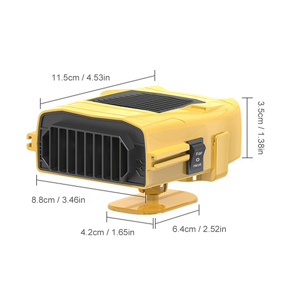 Electric Car Heater 12V Cooling And Heating Fan Dashboard Seat Heater 150W  360-Degree Adjustable Defrosting Portable Machine - AliExpress