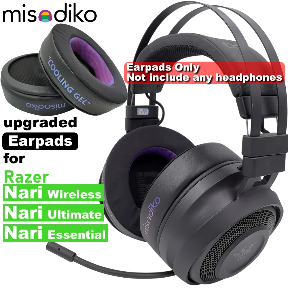misodiko Ear Pads Cushions Replacement for Razer Nari Wireless/ Essential/ Ultimate Gaming Headset| | AliExpress