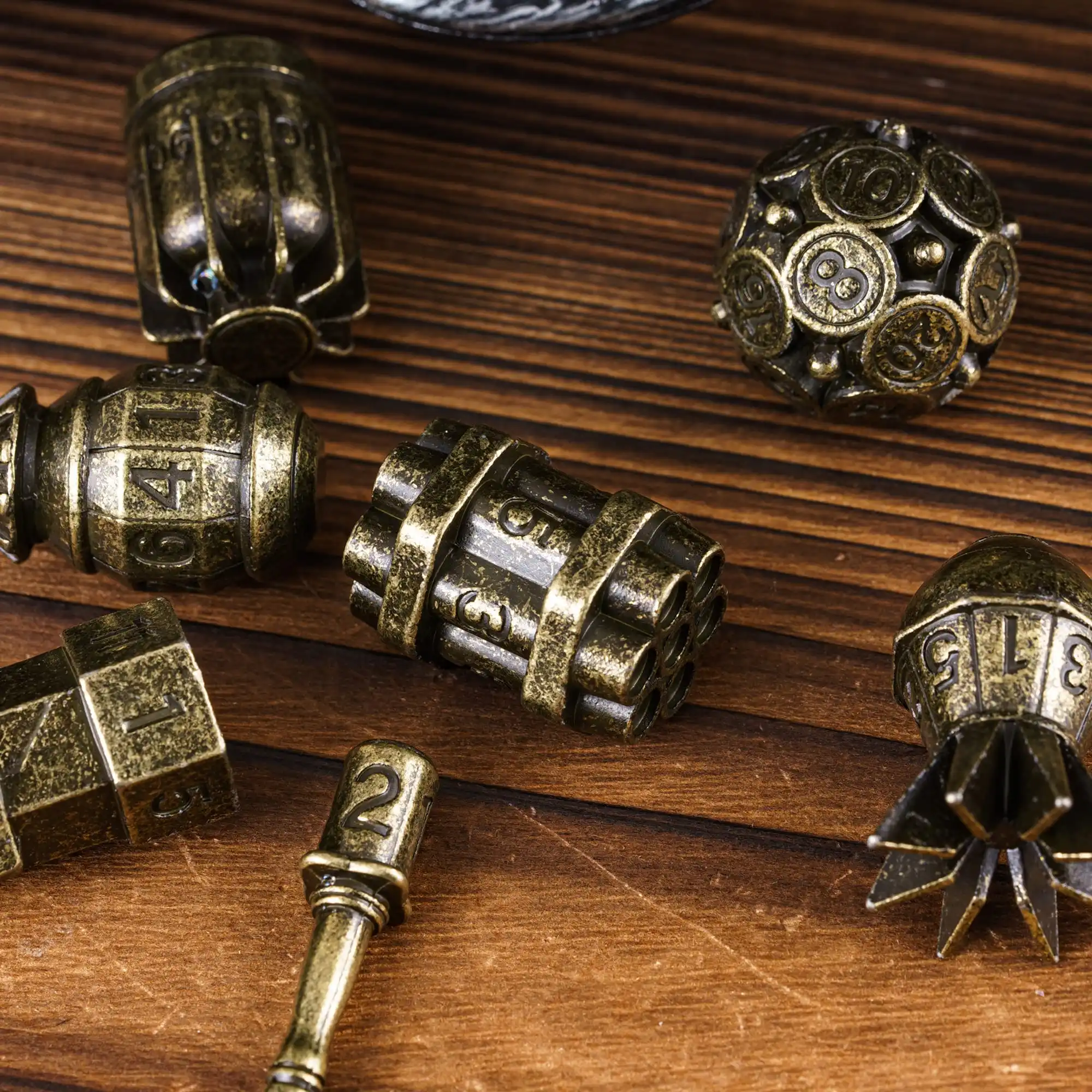 Game Dice Cusdie Bomb Metal DND Dices D4-D20 Polyhedral for Role Playing Games