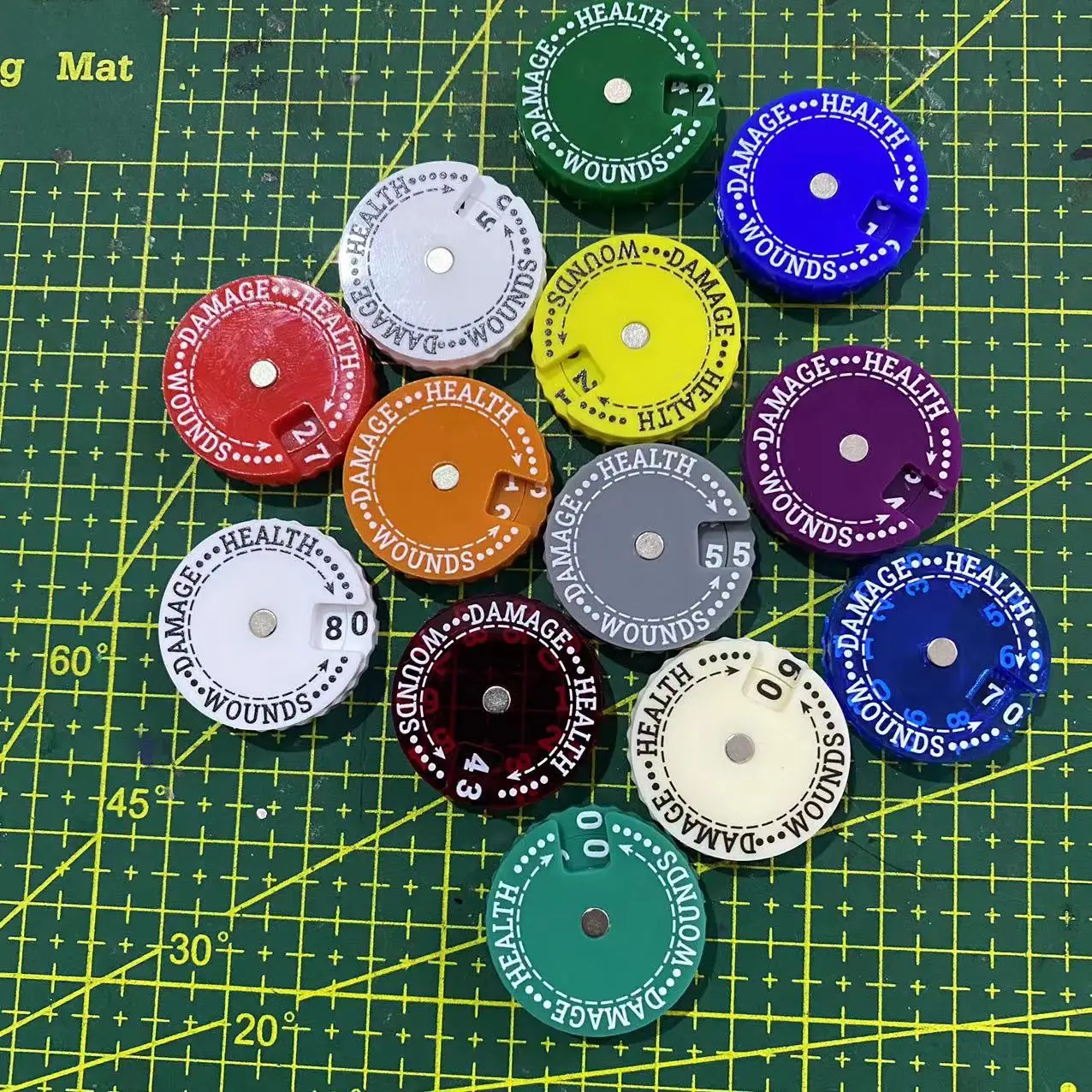 

30mm Health/Damage/Wounds Tracker 1set ONE set 00-99