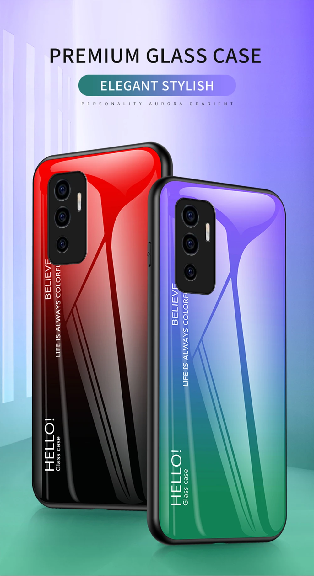 Capa de telemóvel em vidro temperado para vivo v23e v21 v20 pro_voghion.com