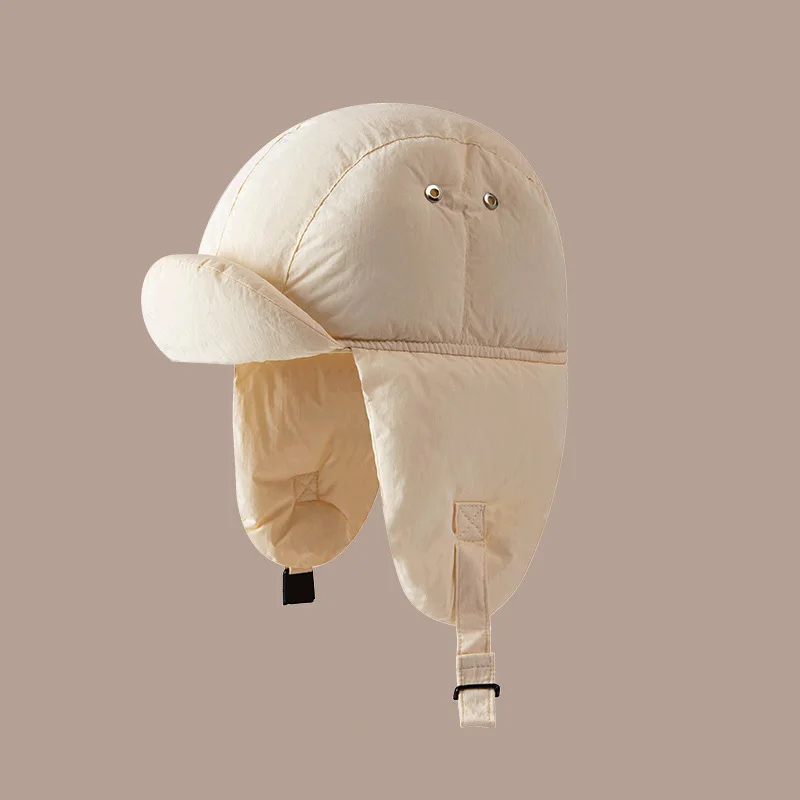 Women Cotton Trapper Hat with Ear Flaps Cover Ears Winter Soft Warm Trooper Bomber Cap Lamuusaa