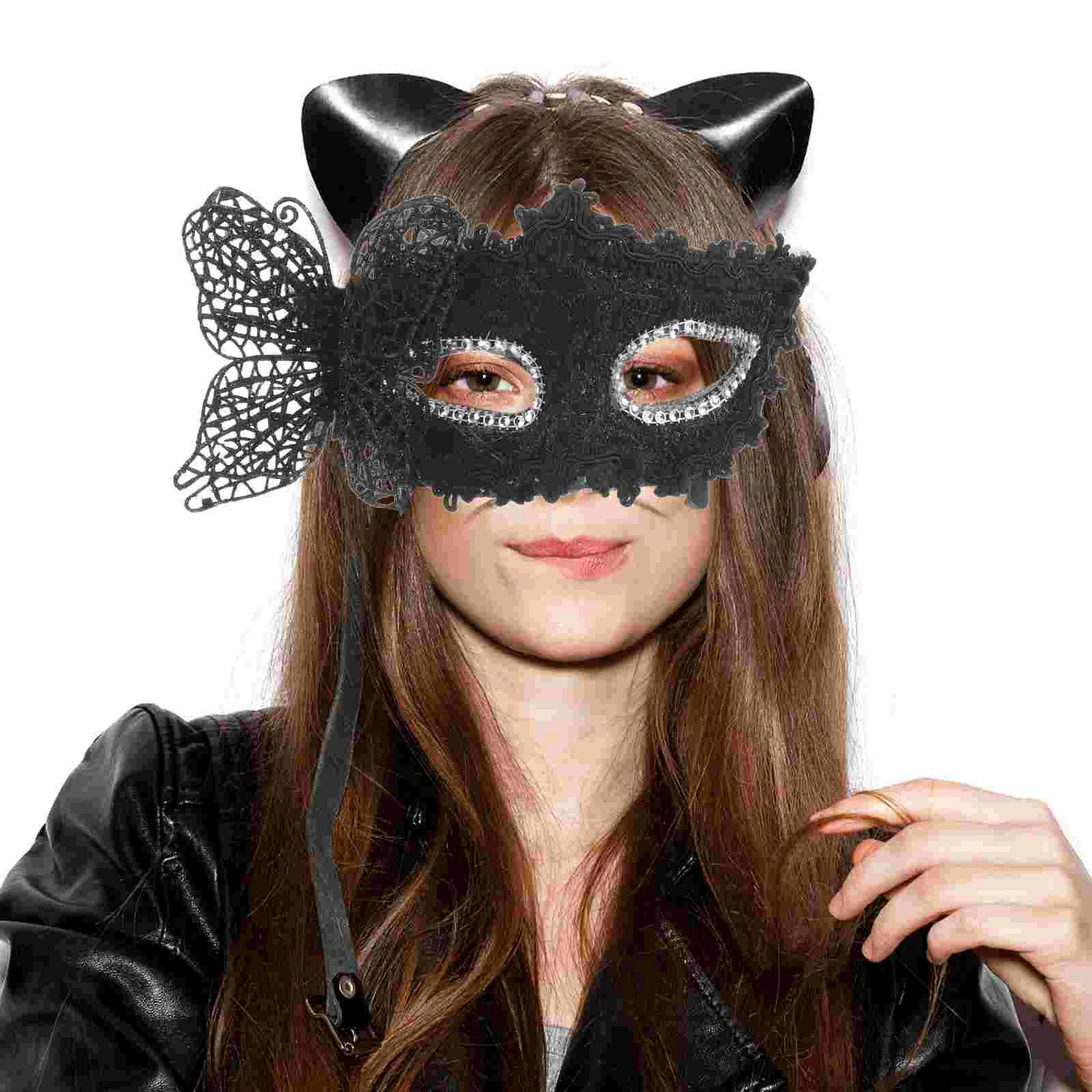 

Masquerade Mask with Stick Costume Mask Prom Mask Dancing Party Mask for Women