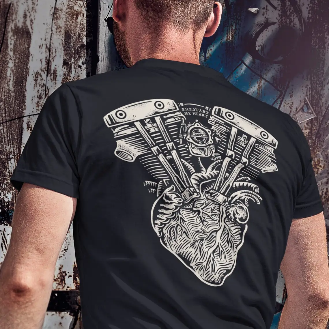 Kickstart My Heart Shovelhead Motorcycle Heart and Soul Biker T