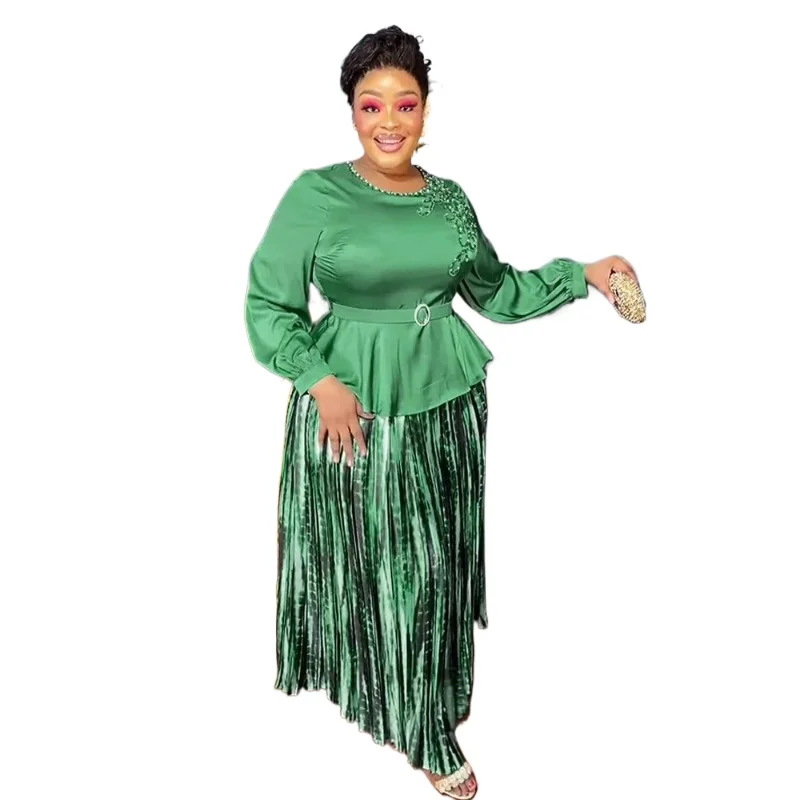 

Африканская одежда для женщин, комплект из 2 предметов, топы и юбки, костюмы Дашики, Анкара, Турция, наряды, халат, свадебные платья