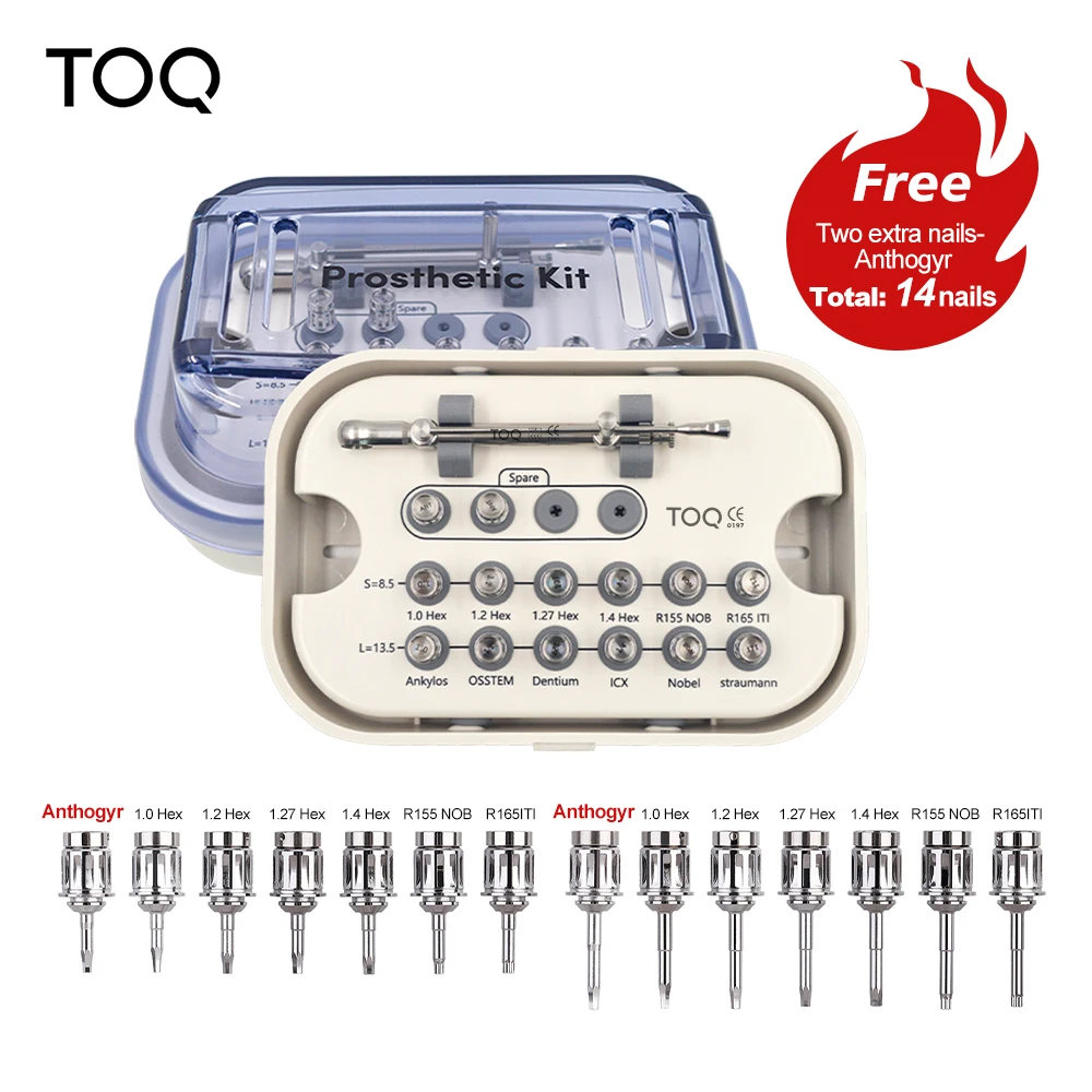 

Screwdriver Tools Dental Implant Torque Wrench Ratchet 10-70NCM with Drivers & Wrench Kit
