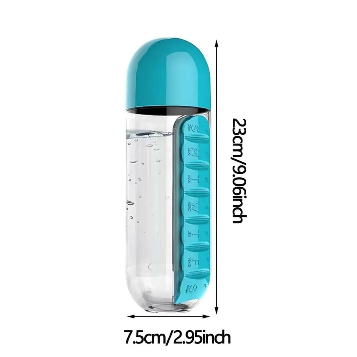 Portable Two-in-One Medicine Box and Water Bottle for Outdoor Activities
