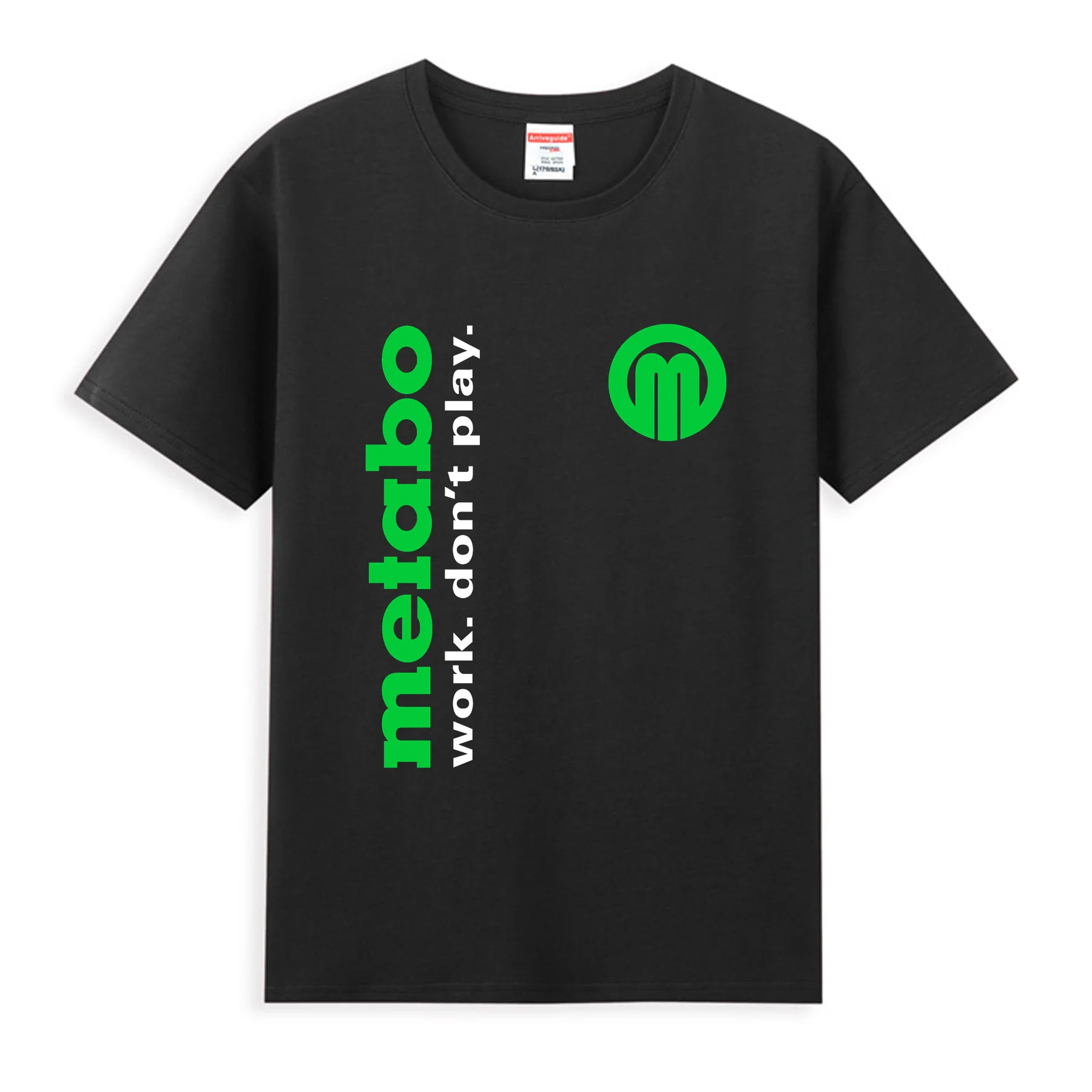 

New 2024 Metabo T Shirt Logo Tee Mens Black White Mens Tshirt
