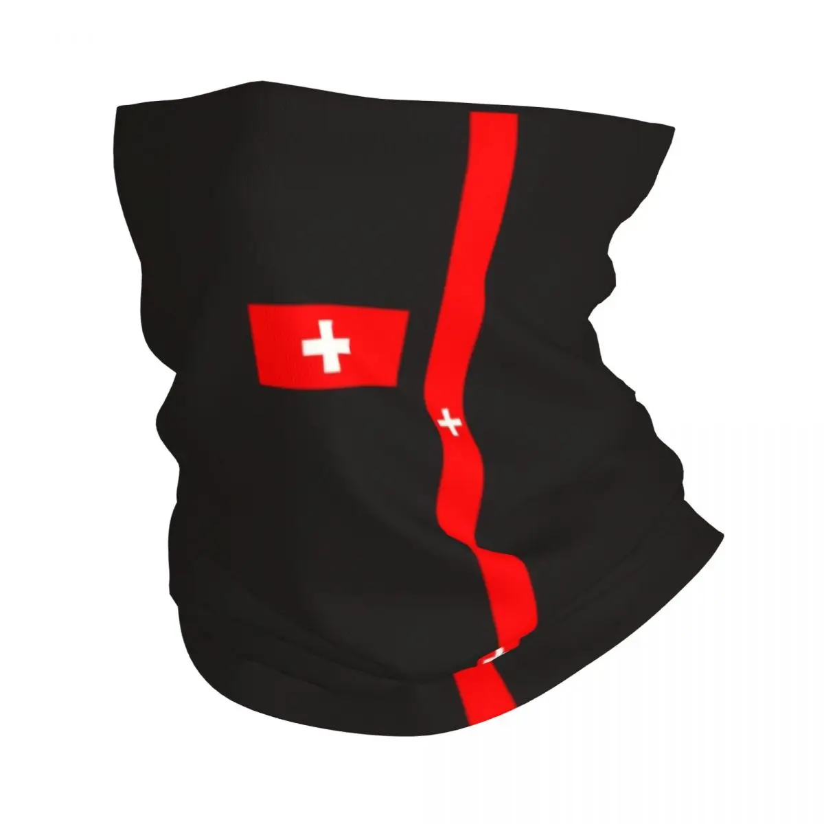 

Switzerland Flag Bandana Neck Gaiter for Hiking Running Men Women Wrap Scarf Swiss Cross Headband Warmer