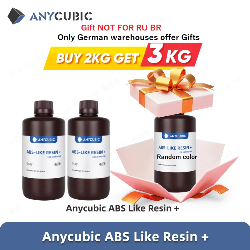 Resina Fotopolímero Padrão Anycubic Alta Precisão para Lcd Cura uv Rápida Abs-like Mais 3d Mais Recente 405nm