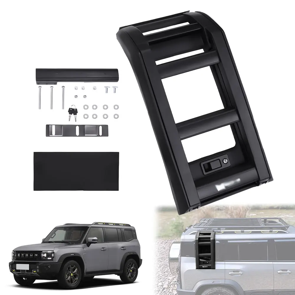 

New Design Body Kit Foldable Elevatable Protection Framework Car side Door Ladder For jetour traveler t2 2023 2024