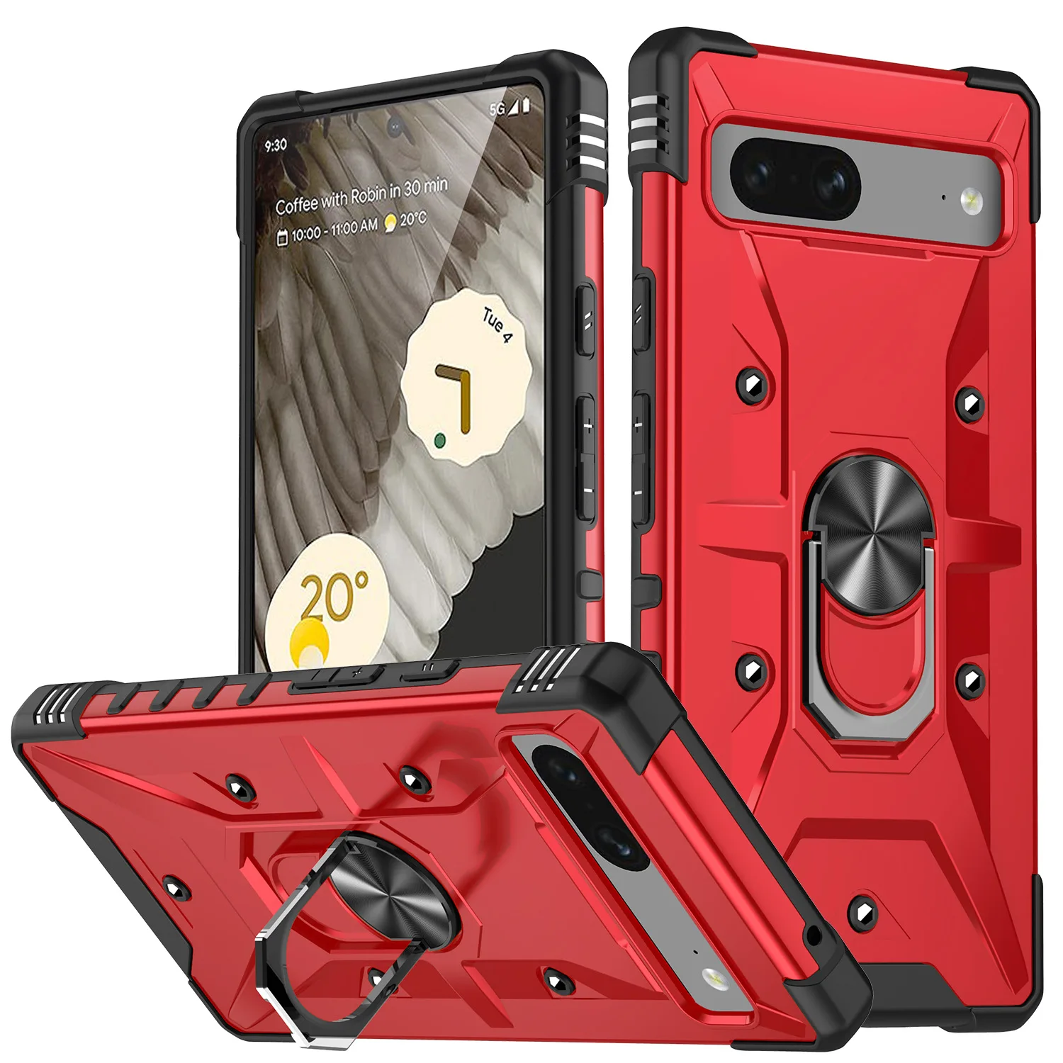 

10 шт. Нескользящие чехлы с ручкой для Google Pixel 8 8A 7A 7 6 6A Pro Samsung S23 A34 A54 A14 4G