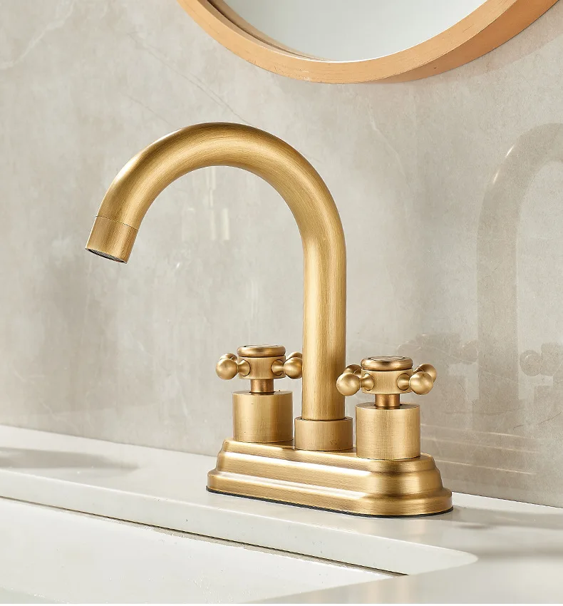 360 Swivel Antique Brass Bathroom Basin Faucet Sink Bathtub Mixer Tap