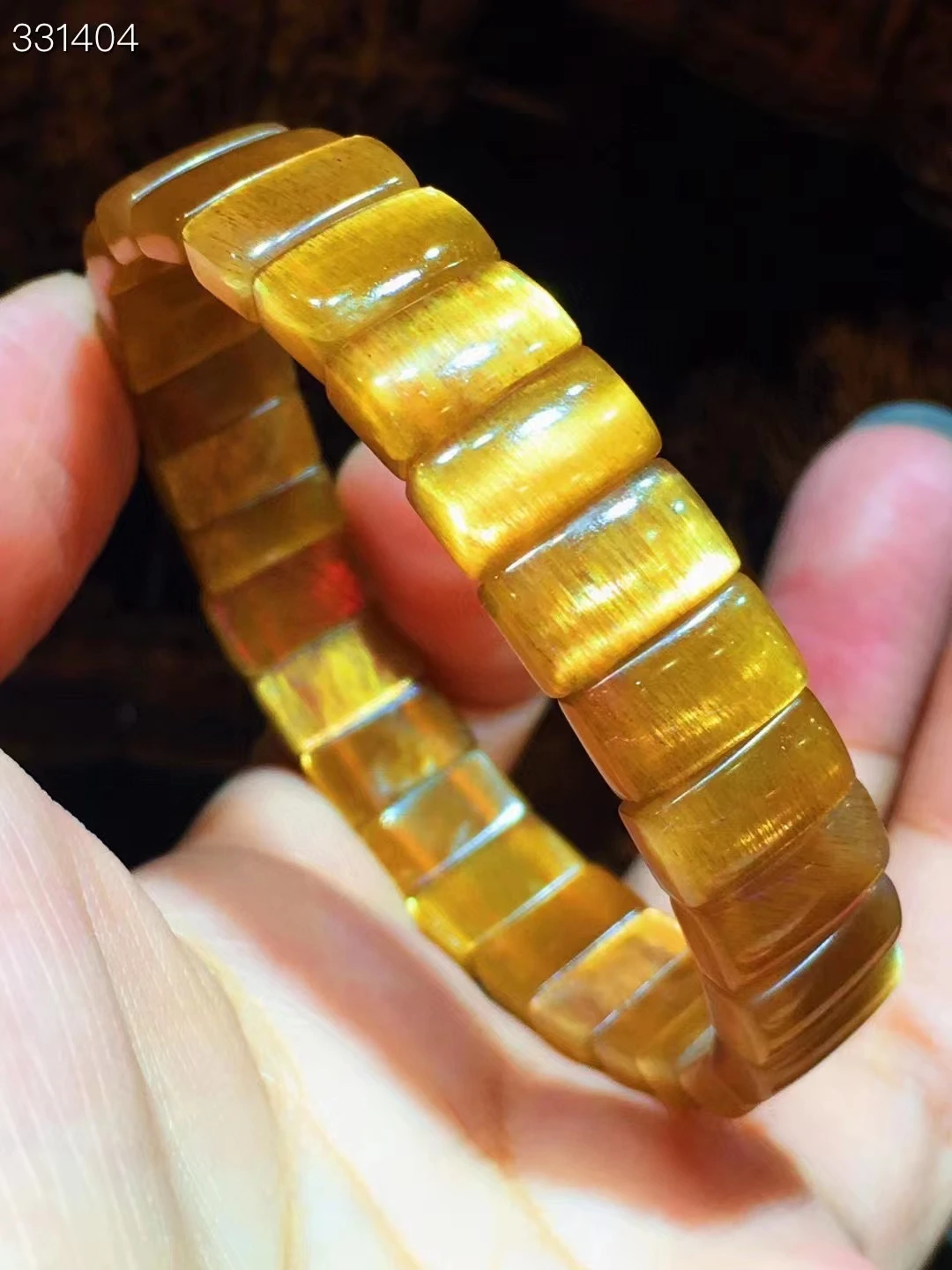 

Браслет из бусин из натурального лунного камня, 11x6,8x4,5 мм