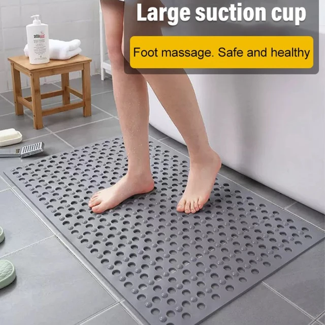 Homaxy PVC Water-proof Foot Mat Soft Non-Slip Bathroom Mat with