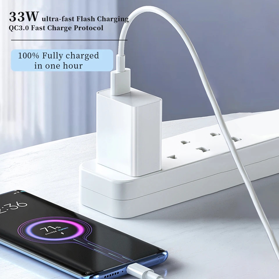 Xiaomi Charger 33W Fast Turbo Charge Poco X3 NFC F2 Pro 30W