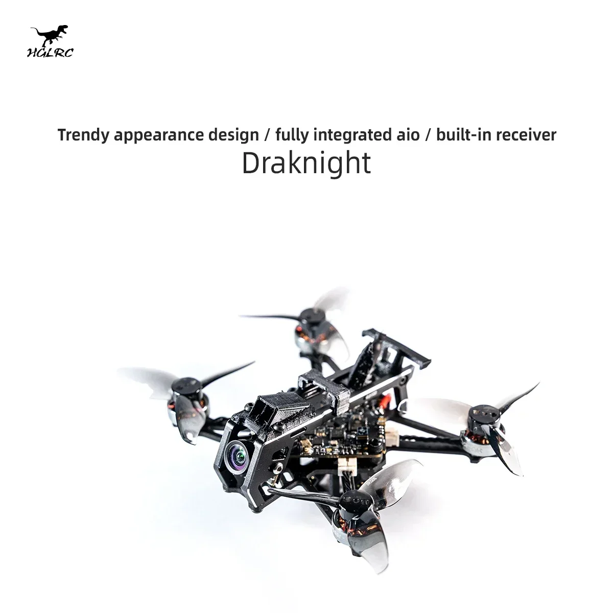 HGLRC Draknight 2 pollici 2S FPV Stuzzicadenti Micro Quadcopter Drone - SPECTER12 ES2-4S AIO 400mW Caddx Ant 1200TVL 1003 10000KV 2S - immagine 2