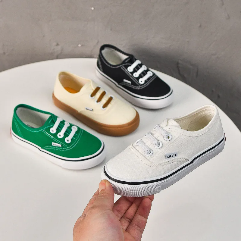 

Children's Canvas Shoes Spring Style Toddler Shoes Non-slip Soft Sole Boy's And Girl's Sneaker Mesh Breathable Parent-child Shoe