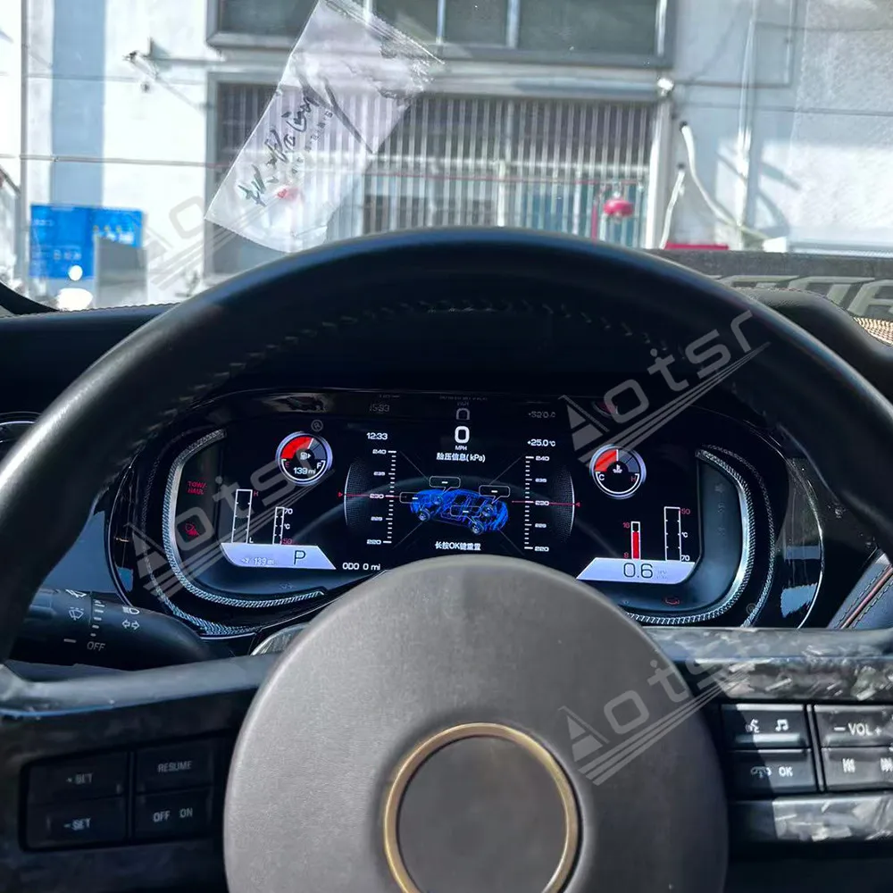 Pantalla LCD Digital para Automóvil, para Ford Mustang Shelby GT500 2006-2014, Tablero de Instrumentos, Cabina Virtual, Velocímetro Automático, Pantalla con IA 5