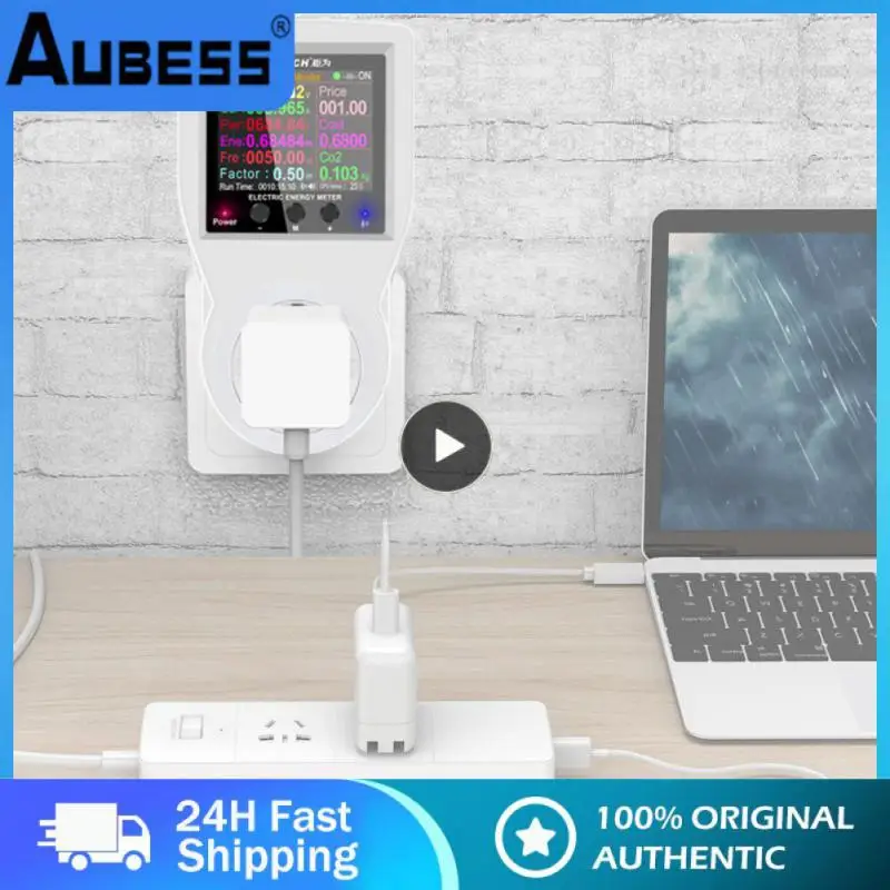 

1PCS Tuya WIFI Smart Socket Digital Wattmeter 220V Power Meter Electricity consumption EU Plug Power Kilowatt Wattage Energy