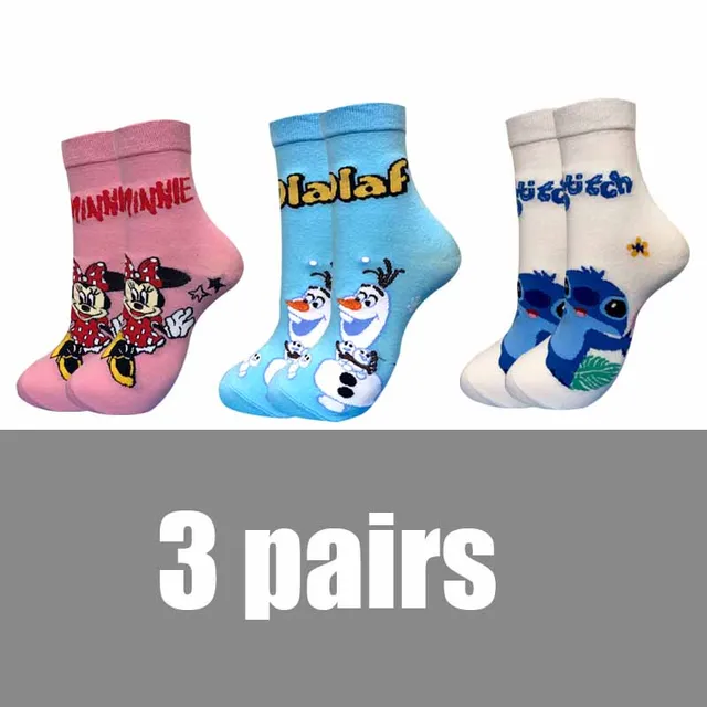 5 pairs Hot sale Cartoon Kawaii woman sock Mickey Minnie Donald winnie Daisy cotton girl slipper sock Funny invisible ankle sock Navy Blue