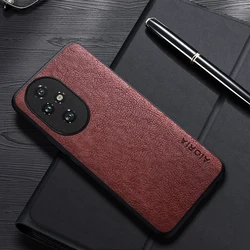Luxury Leather Business Cover for Honor 200 Pro - Sleek and Sophisticated Design (Coffee)