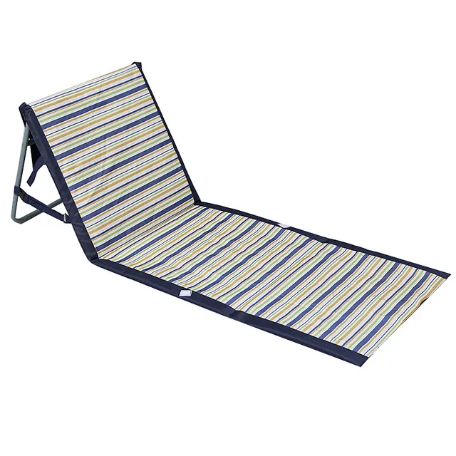 Portable Folding Beach Lounge Chair Waterproof Camping Lounge Striped Fashion Outdoor Beach Mat Holiday Beach Chairs 2