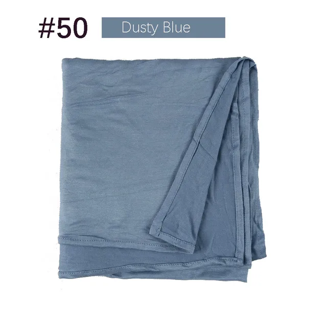 Muslim Women Premium Instant Cotton Jersey Hijab Scarf Jersey Hijabs Scarves With Hoop Pinless HeadScarves 53 colors 50