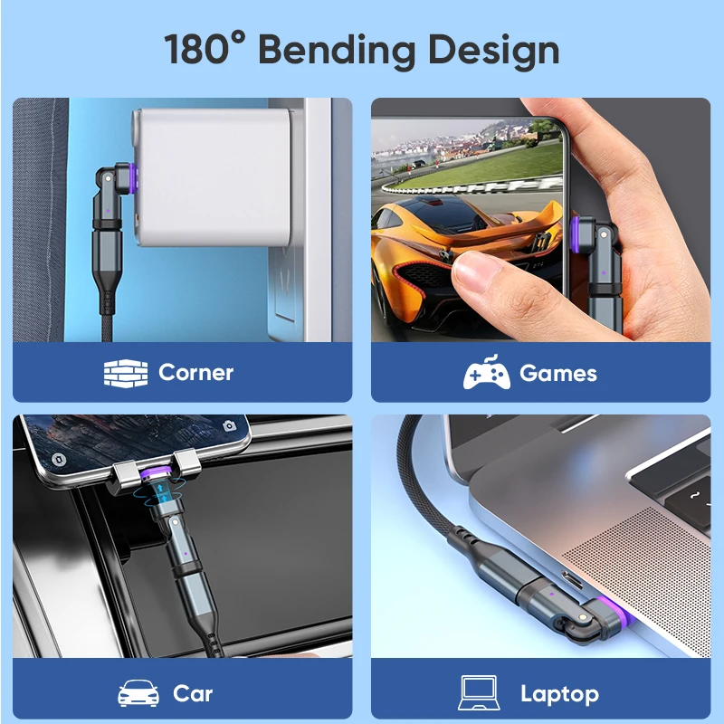 16Pin USB C to Type C Magnetic OTG Adapter PD 240W Fast Charging Data USB Female Converter for Macbook pro Samsung Xiaomi otg adapter