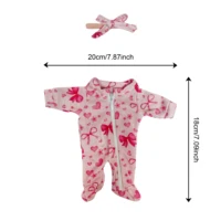 Barboteuse pour bébé, 4 Styles, tenues les plus mignonnes pour poupées nouveau-nés de taille 8 à 9 pouces, doux au toucher, vêtements faits à la main de haute qualité avec chapeau 4