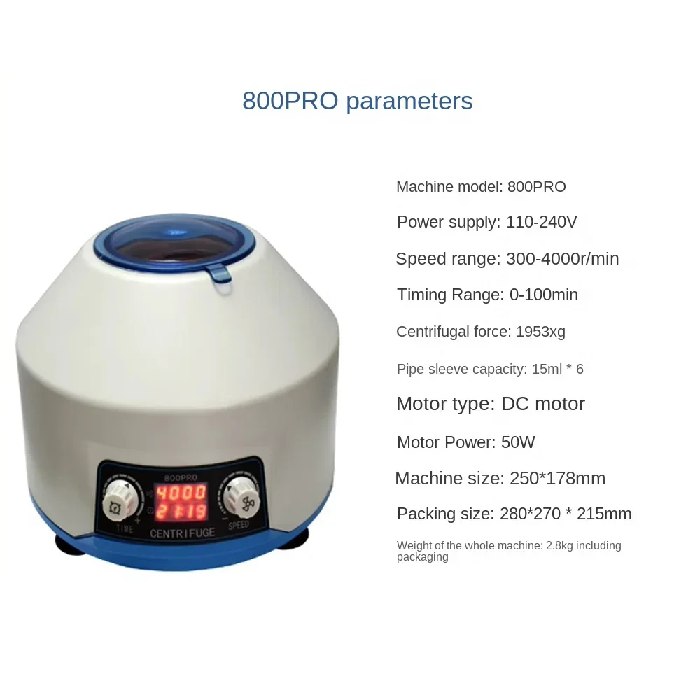 220V 50W Function Electric Centrifuge Serum Separat 4000r/min Laboratory Lab Med