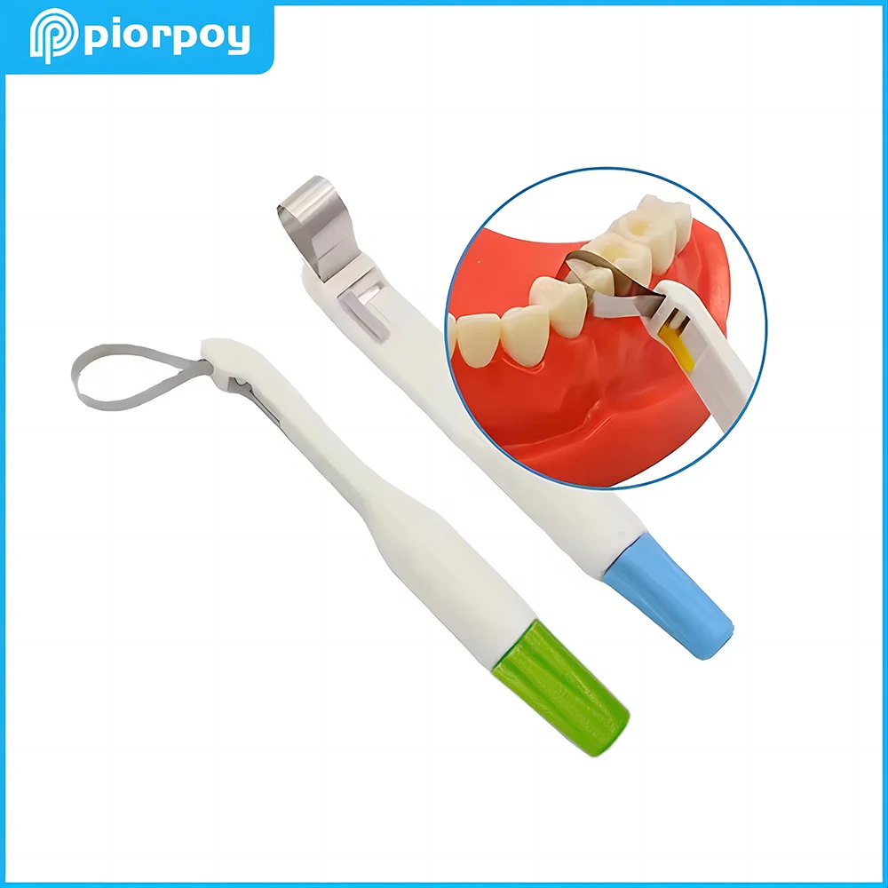 

PIORPOY Dental Adjustable Matrix Bands Pre Formed Sectional Contoured Matrice Band Cement Crown 4.5/6.0mm Ionomer Dentistry