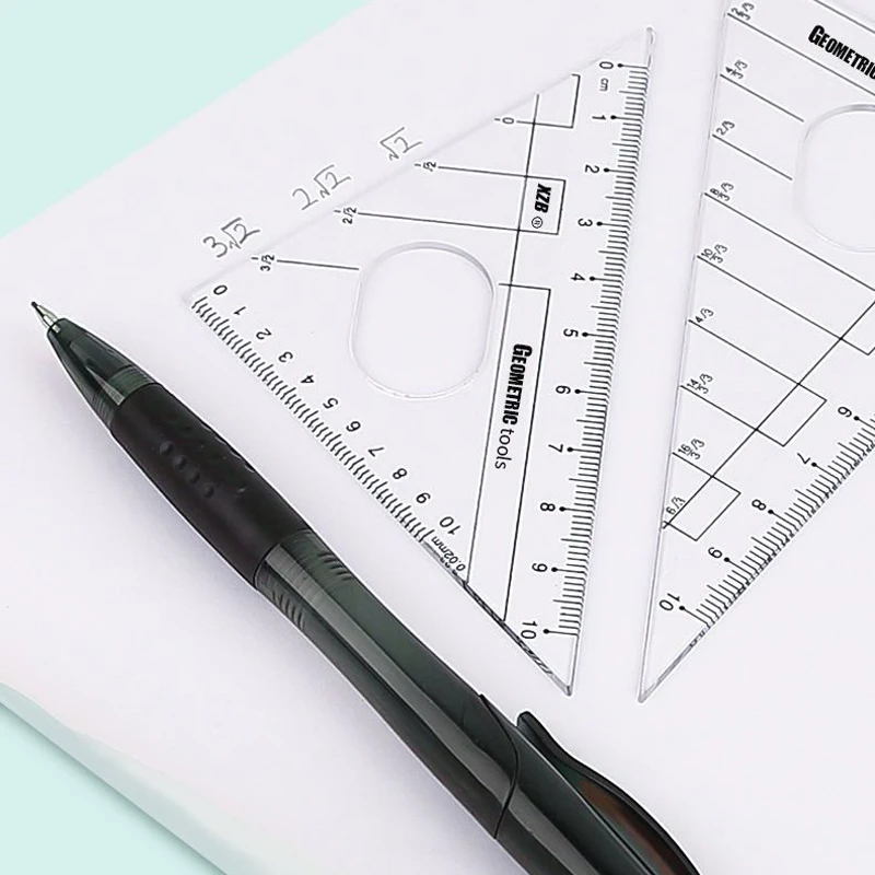 8 Piece Math Geometry Kit Sets Student Supplies Includes Rulers,Protractor,for Drafting and Drawings