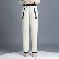 plus Size  Women Trousers Elastic Waist Casual Pants Winter Velvet Warm Long Pants Middle Female Straight Pants Oversized 8XL - Image 4