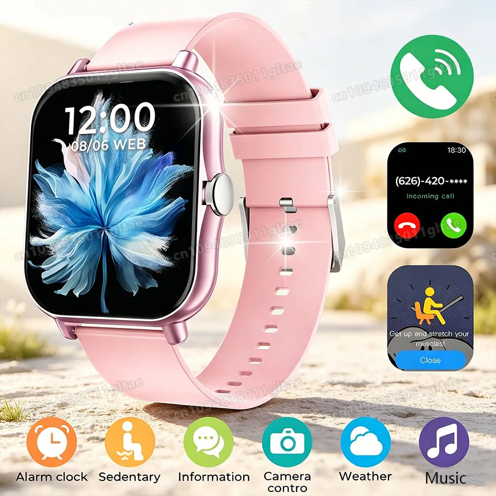 2026 New Smart Watch 2.01” Inch HD Screen Bluetooth Talk Pedometer IP68 Waterproof 123 Sport Modes Man Woman Watch Gift Pk HW12 1