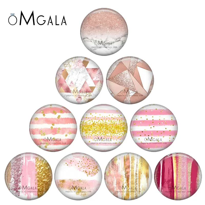 핑크 골드 기하학 글라이터 아트 혼합 10mm/12mm/14mm/18mm/20mm/25mm/..