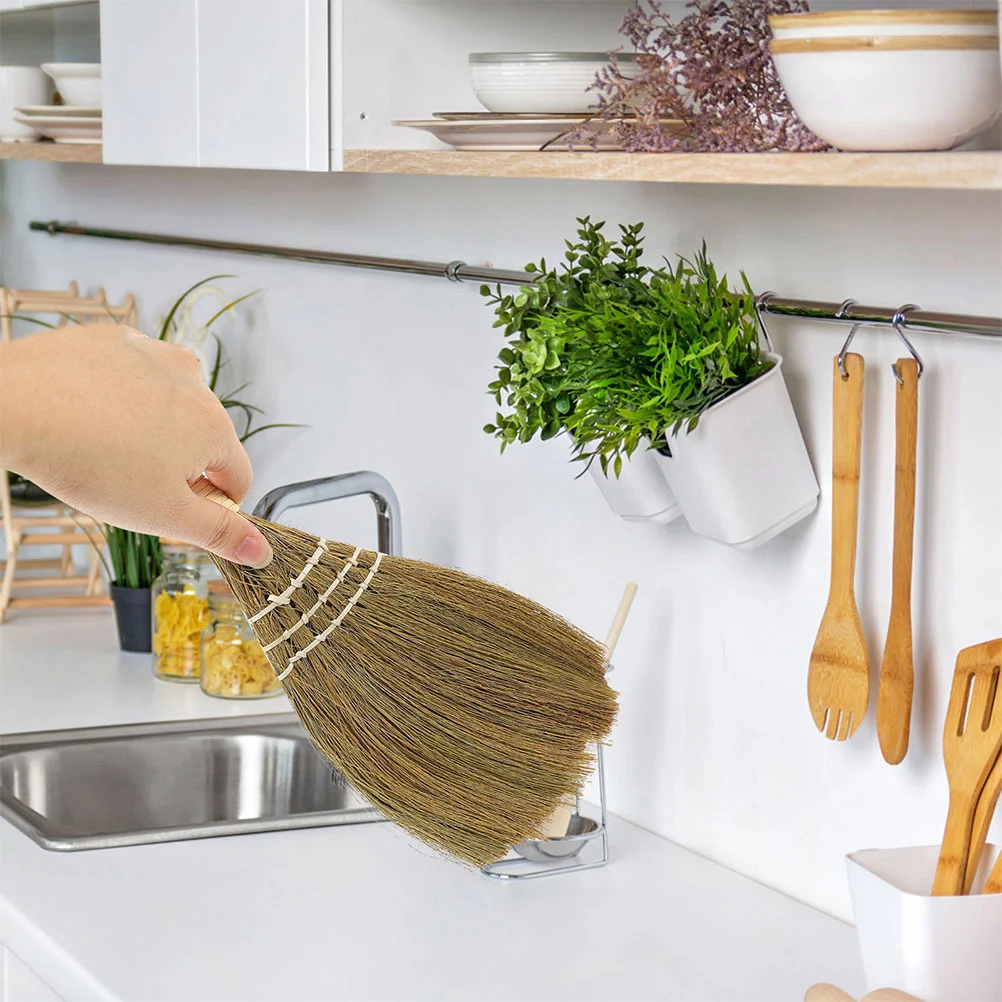 

3 Pcs Hand Broom Kitchen Cleaning Small Portable Hand-made Short Handle Desk Home Hand Brooms