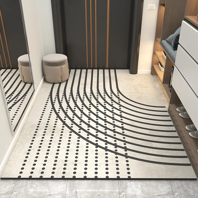 Durable Striped Floor Mat, Modern And Minimalist Entry Mat