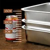 Thicken Stainless Steel Serving Tray with Lid Rectangle Metal Food Storage Plates Dish Cake Buffet Organizer Kitchen Container 3