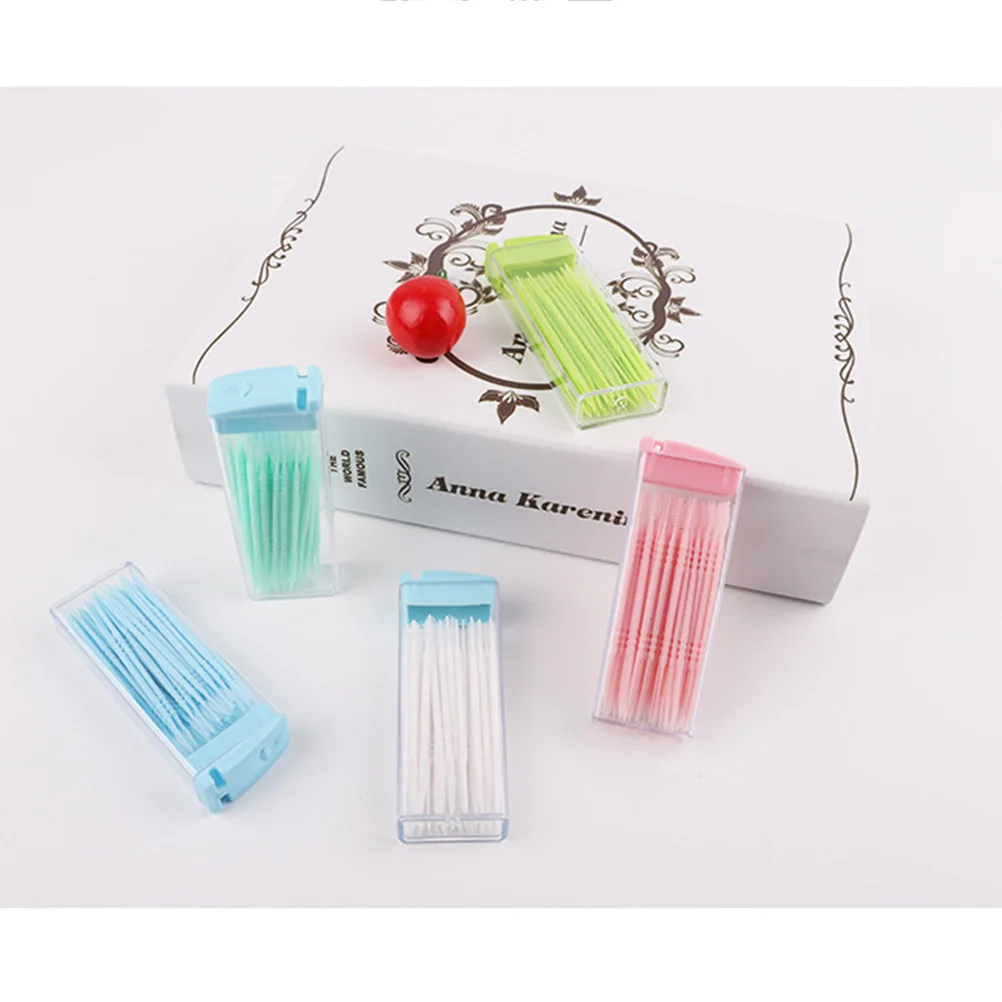 

Oral Cleaning Teeth Floss Dental Plastic Toothpicks Double Head Friendly Interdental Brush Stick Oral Care Cleaning Tool